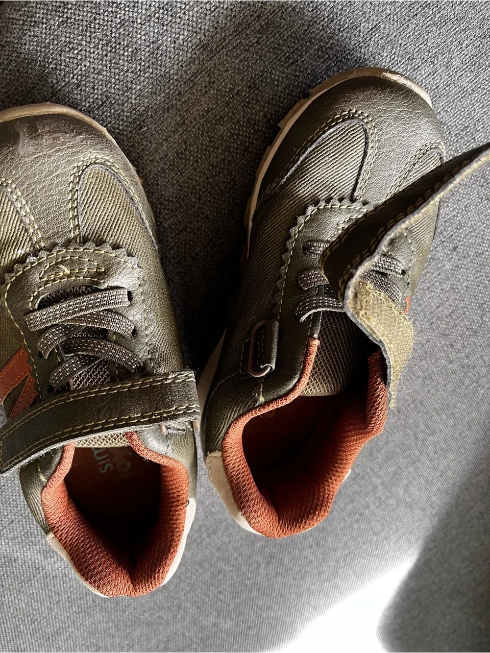 Simple Joys Carter’s Bailey Toddler Boys Sneakers Size 10 Olive Orange Rust